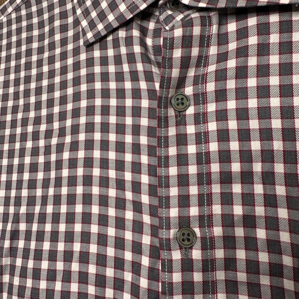 Rodd & Gunn Mens Original Fit Gingham Button Down Shirt Brown White Size M - Picture 6 of 8